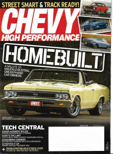 CHEVY HIGH PERFORMANCE 2016 JAN - JACOBS' '66 CHEV SS CONV, GUAGES, '62 NOVA